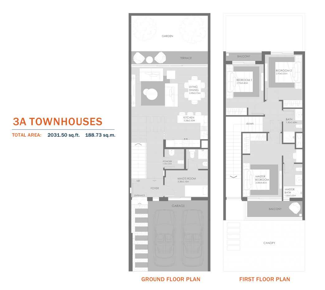 3A Townhouses,Size 2031.05 Sq.ft
